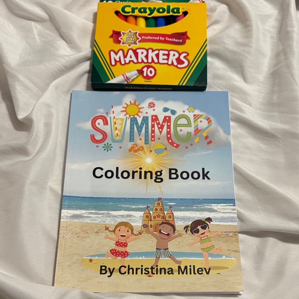 Crayola Markers with Summer Fun Coloring Book